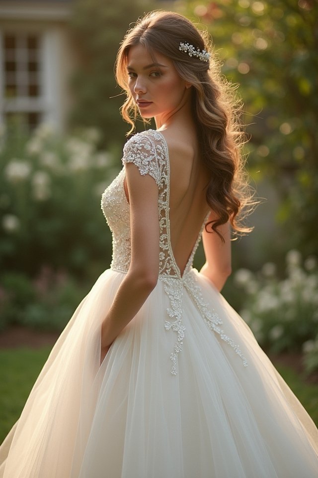 beaded cap sleeve elegance