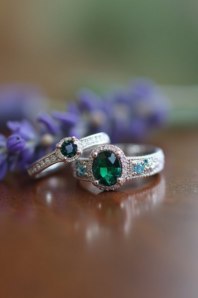 birthstone inspired wedding ring design