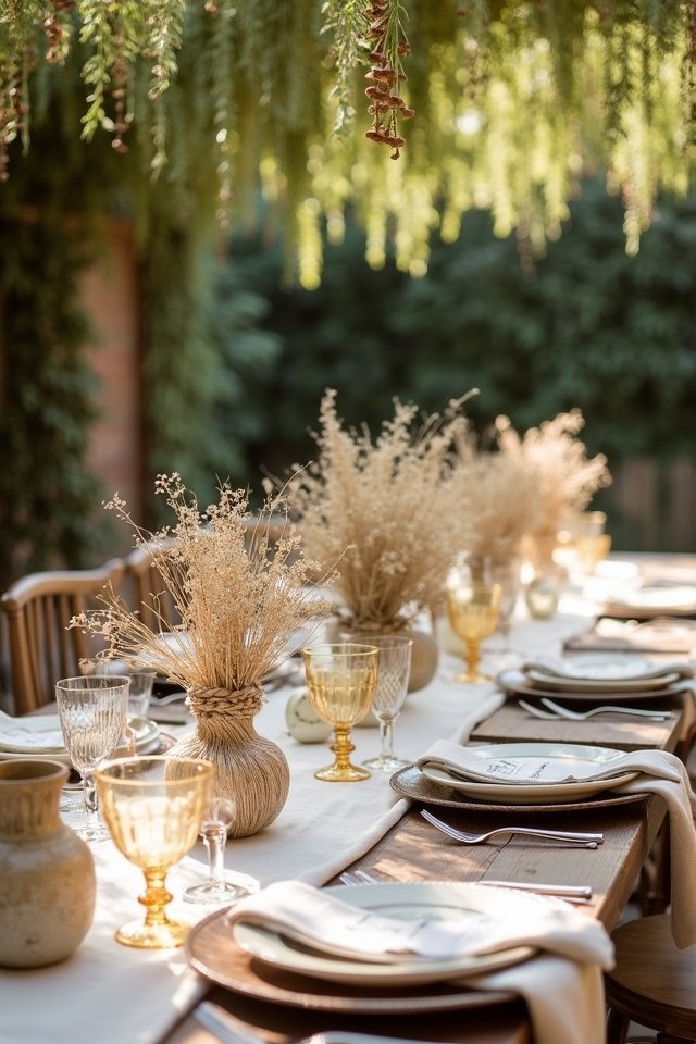 bohemian macrame and flowers