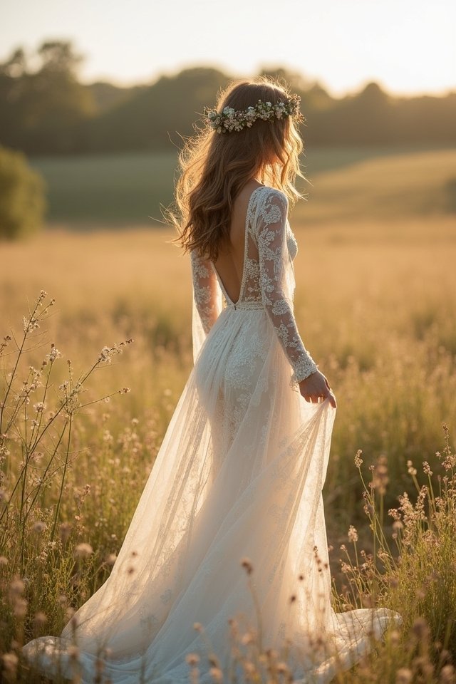 bohemian mermaid dress elegance