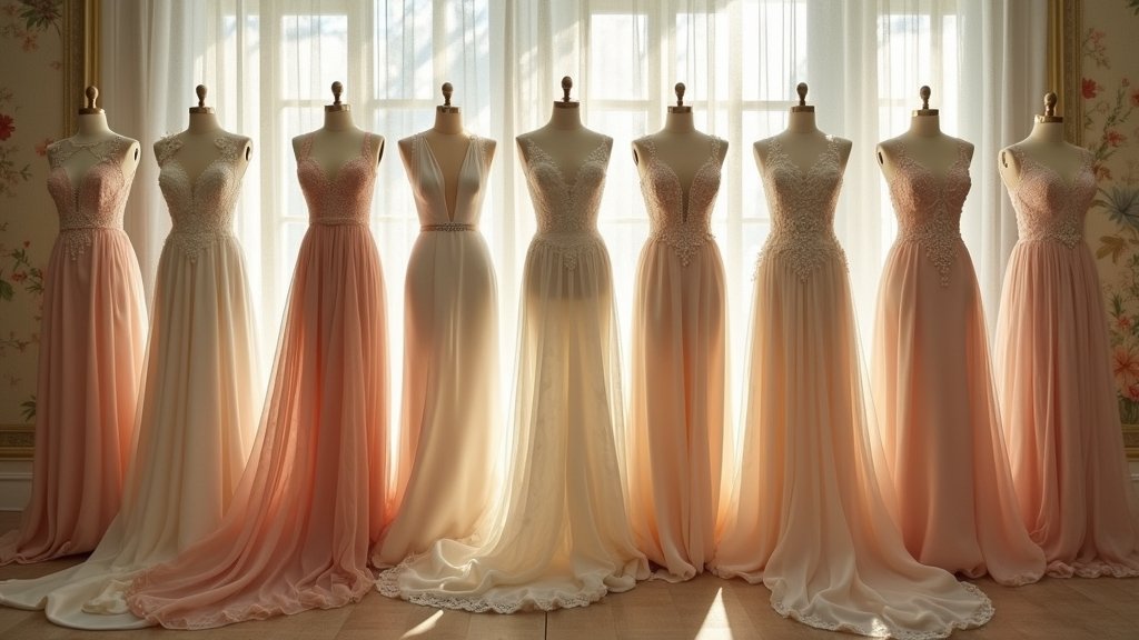 boho satin vintage wedding dresses