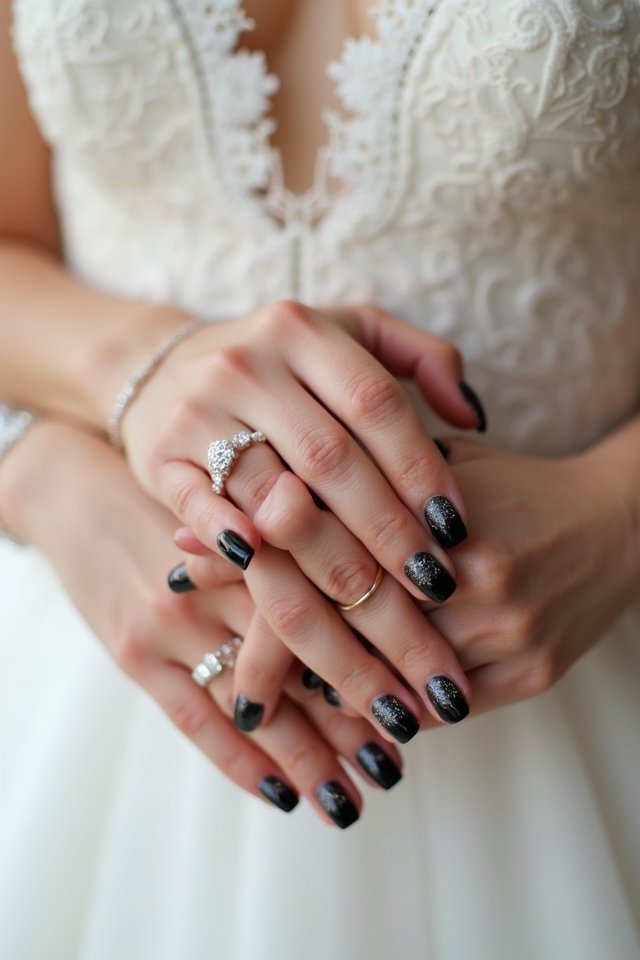 bold black silver ombre