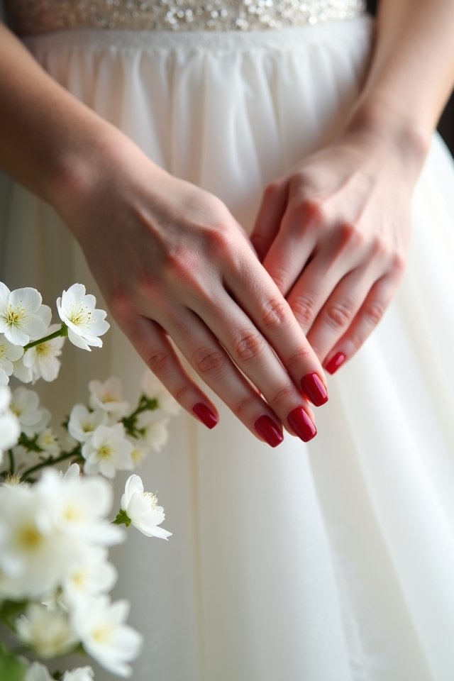 bold red berry ombre