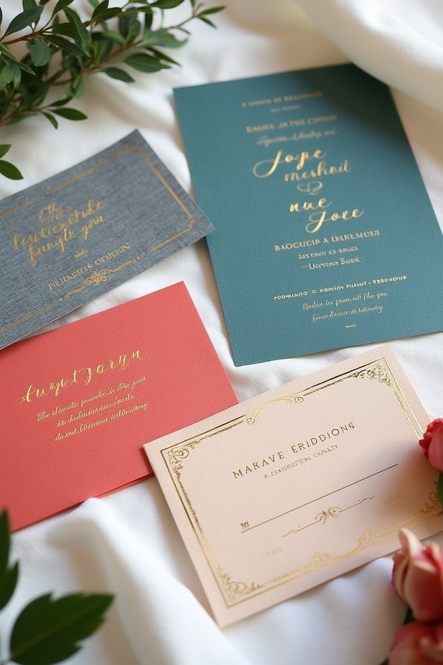 bold textured wedding invitations