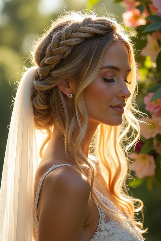 braided crown with tendrils