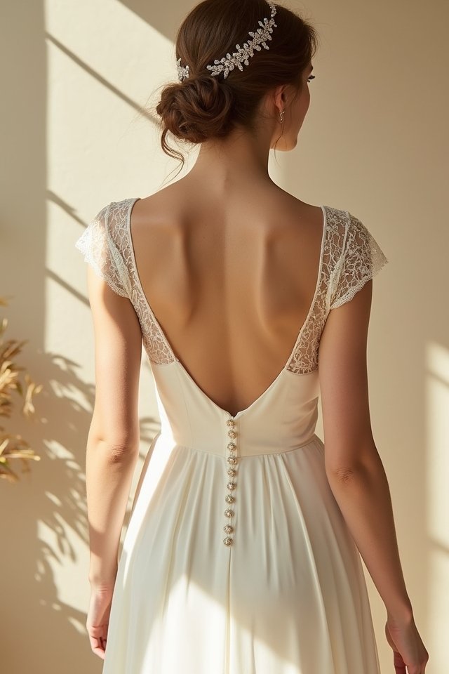 button back dress elegance
