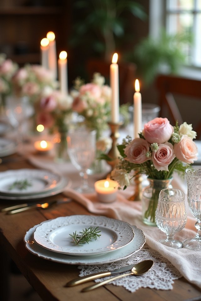 candlelight creates romantic ambiance