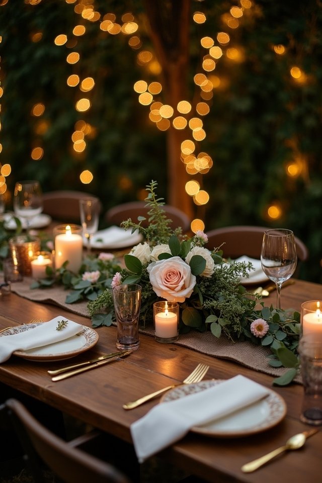 candlelit romantic wedding ambiance