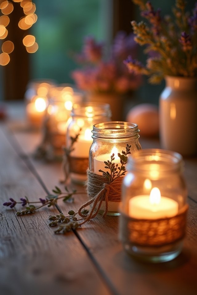 charming rustic candle holders