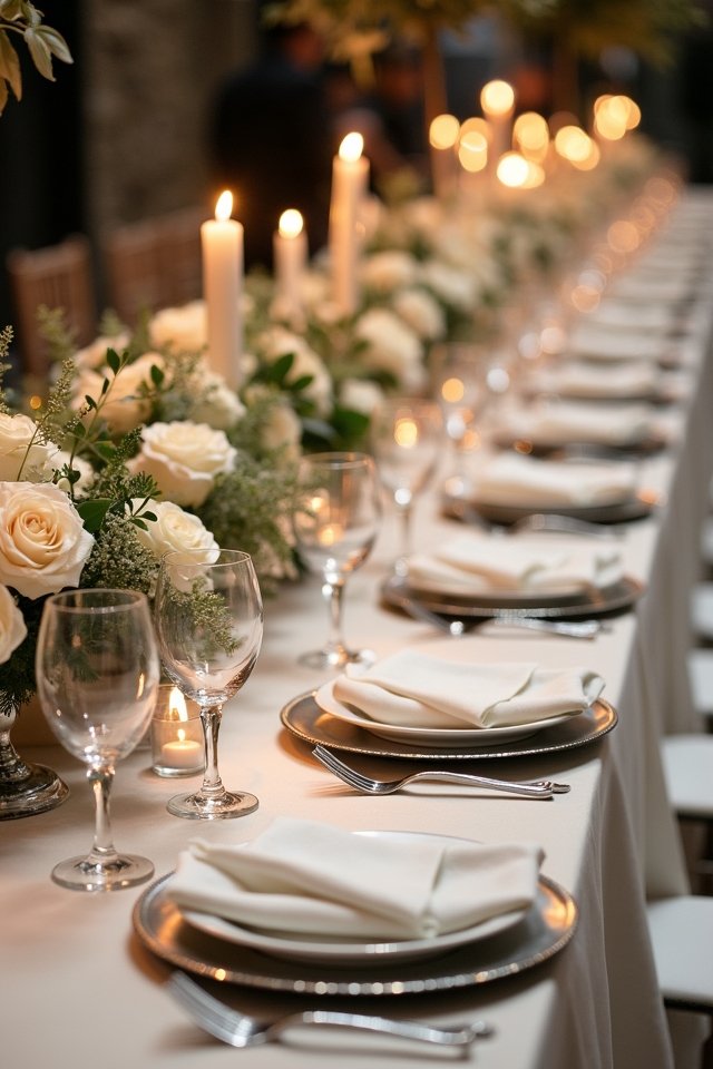 chic monochrome tablescape elegance