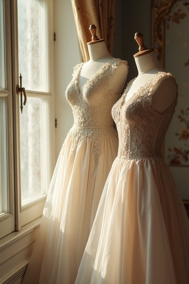 chic vintage high neckline