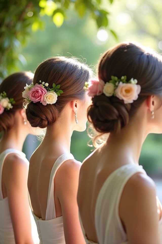classic chignon floral elegance