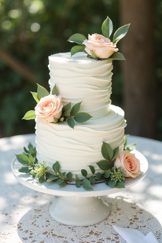 classic floral wedding cake
