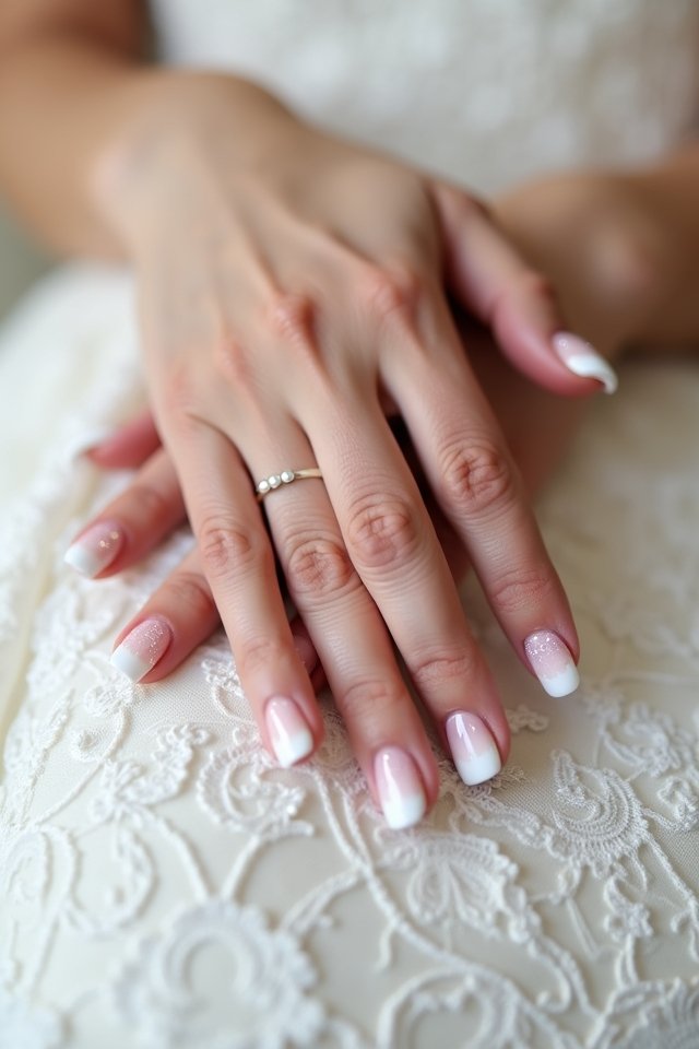 classic wedding ombre nails