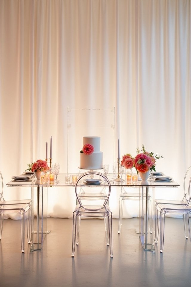 clear acrylic wedding elegance