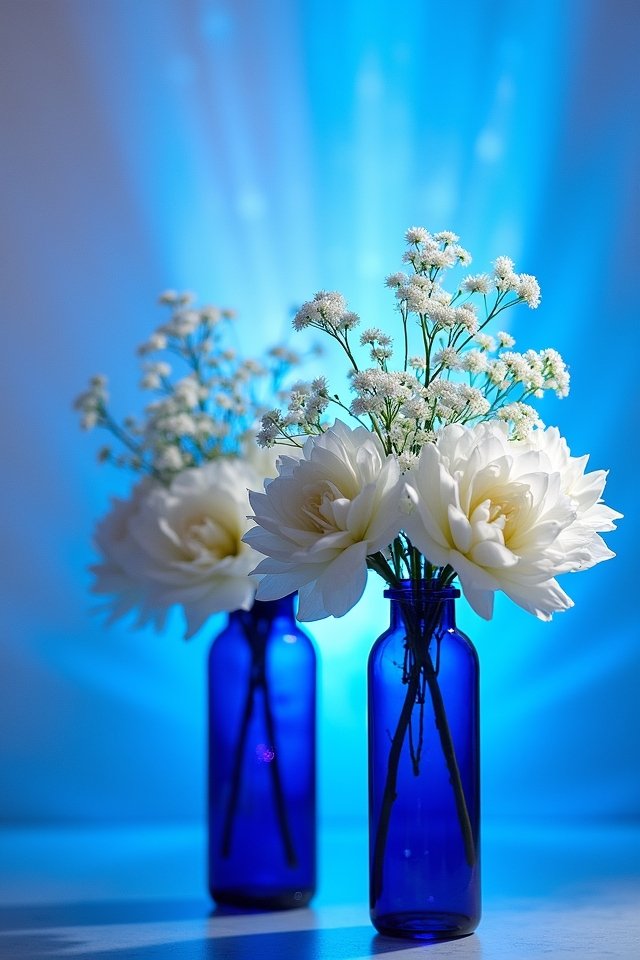 cobalt blue wedding centerpieces