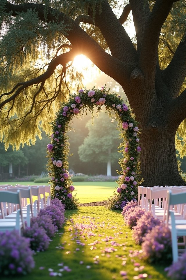 colorful romantic garden wedding
