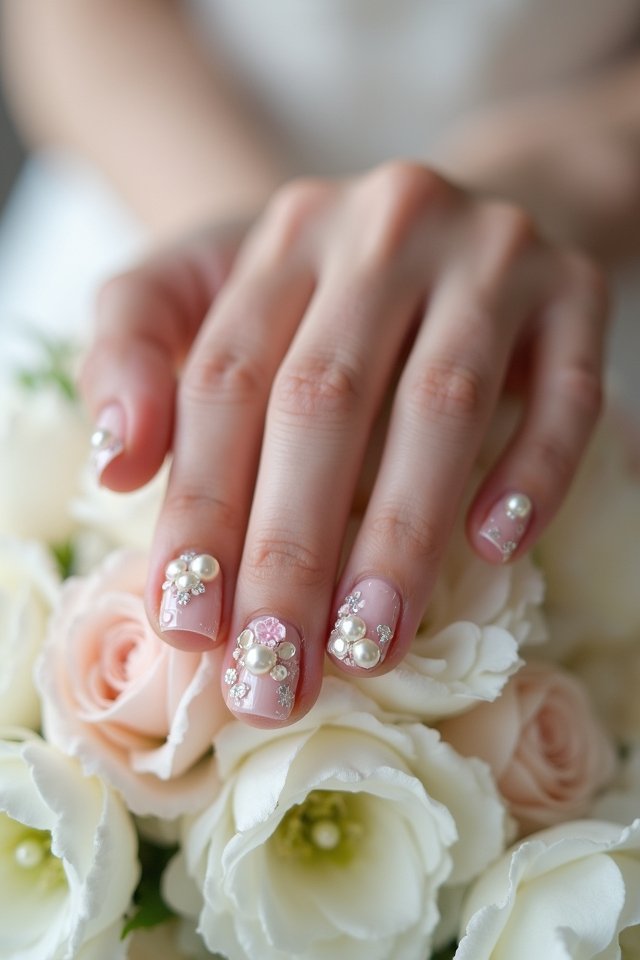 delicate floral nail elegance