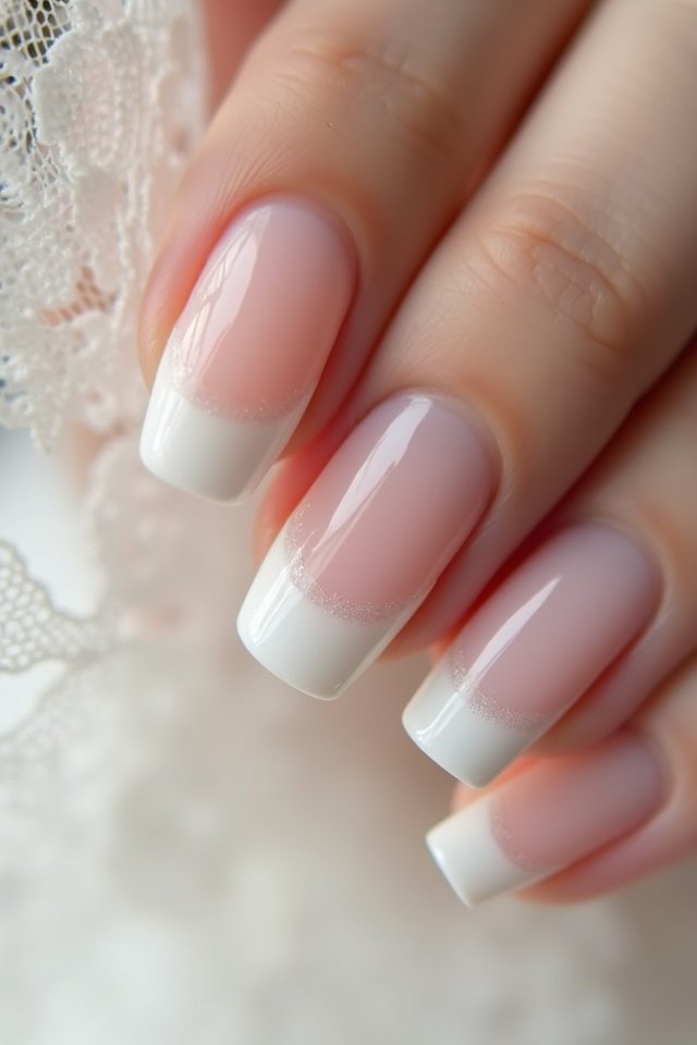 delicate white ombre elegance
