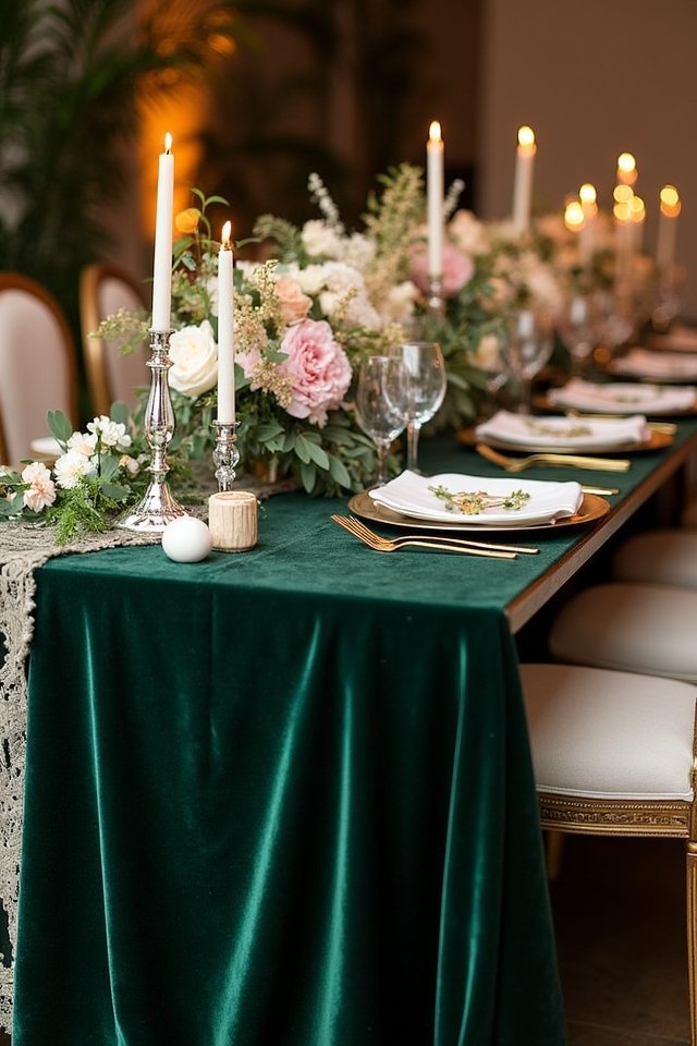 dramatic fabric table runners
