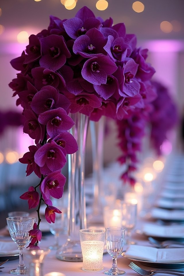 dramatic purple orchid cascade