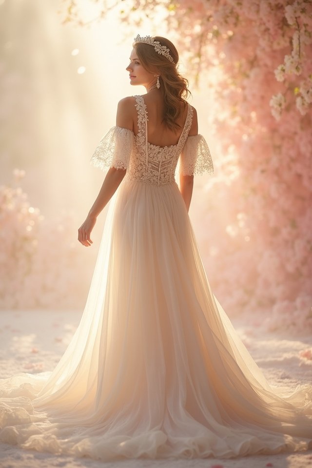 dreamy chiffon organza gown