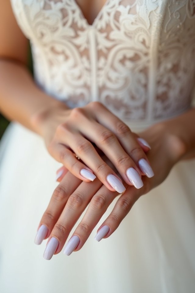 dreamy lavender wedding nails