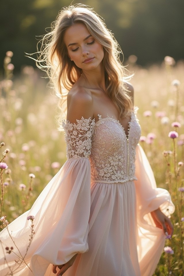 dreamy off the shoulder gowns