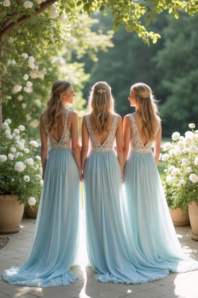 dusty blue bridesmaid dresses