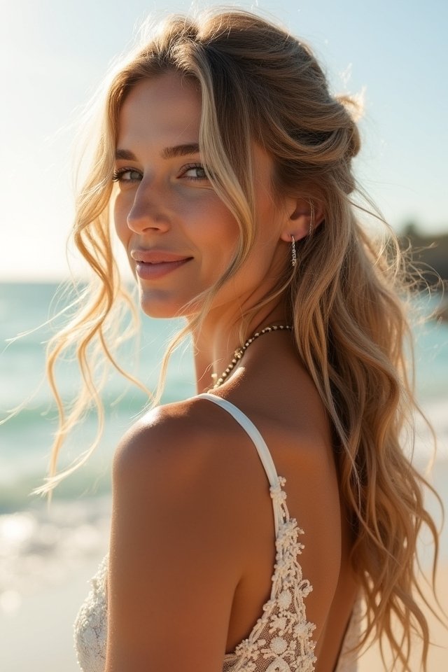 effortless beach wedding waves