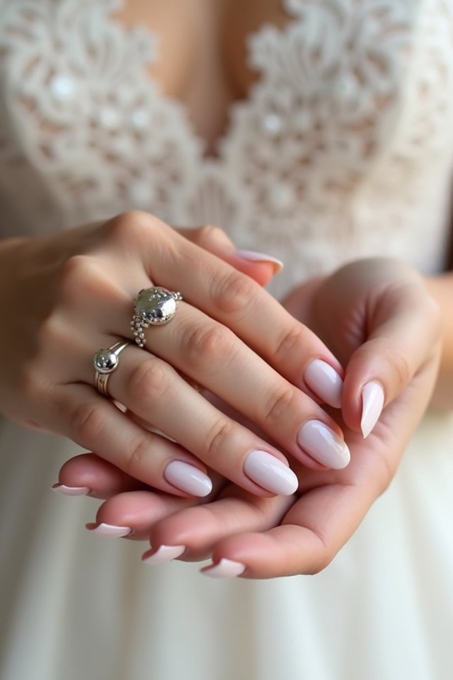 elegant blush ombre nails