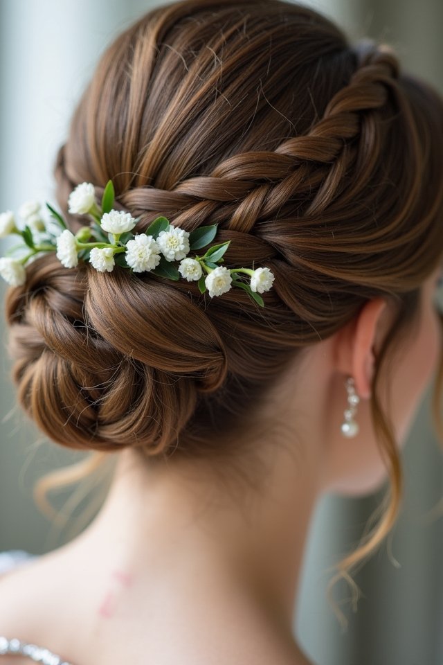 elegant braided bun variations