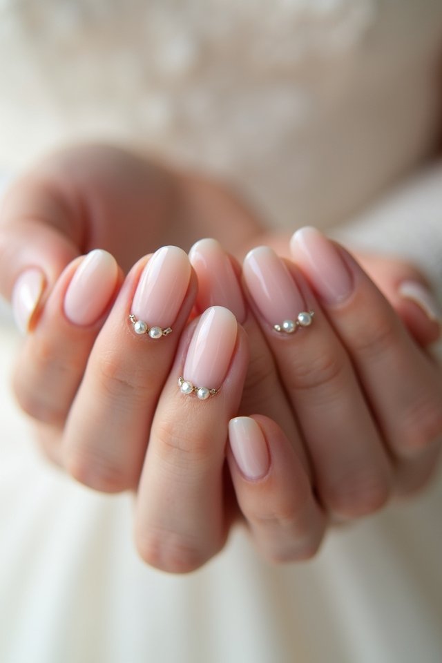 elegant bridal nail design