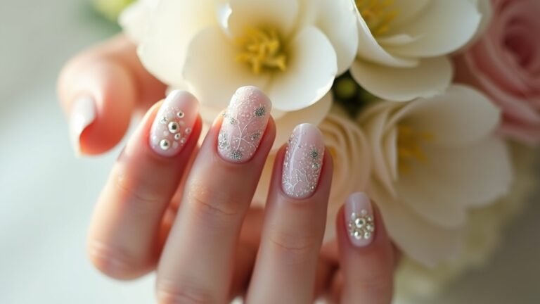 elegant bridal nail designs