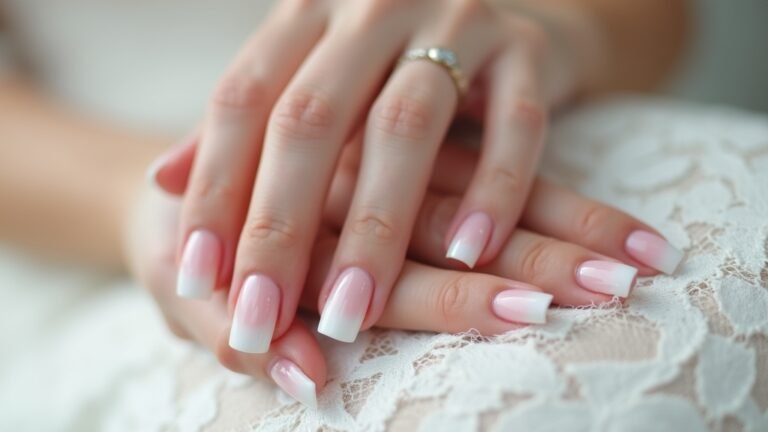 elegant bridal ombre nails