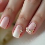 elegant bridesmaid wedding nails