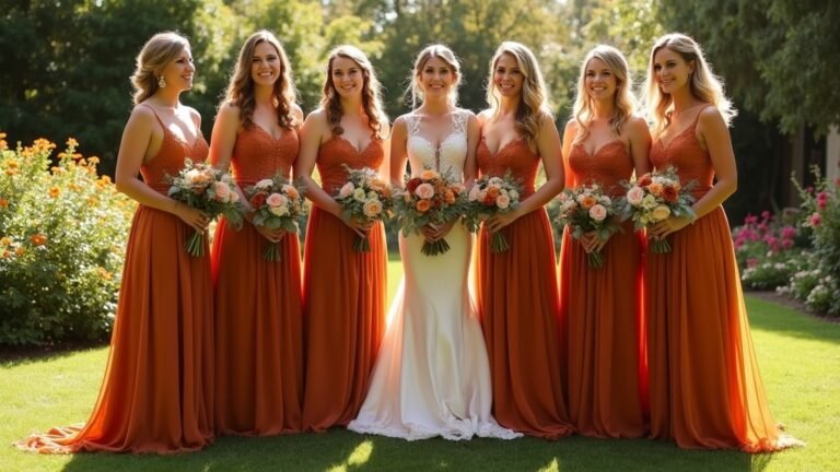 elegant burnt orange dresses