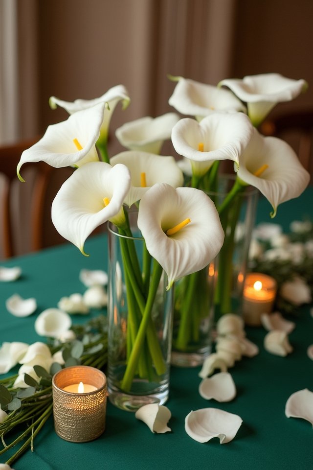 elegant calla lily centerpieces