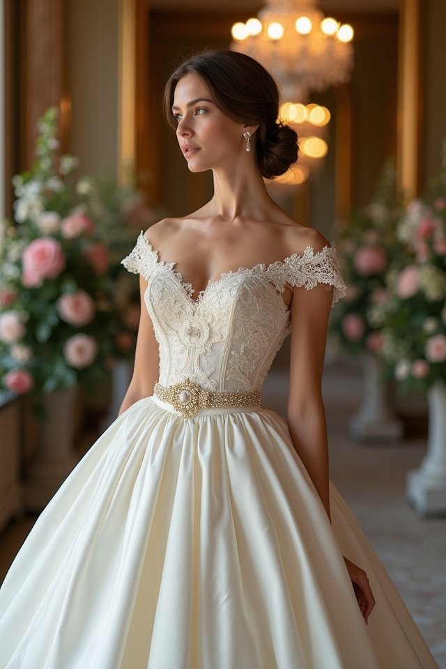 elegant cap sleeve gown