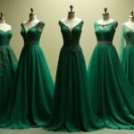 elegant emerald green gowns