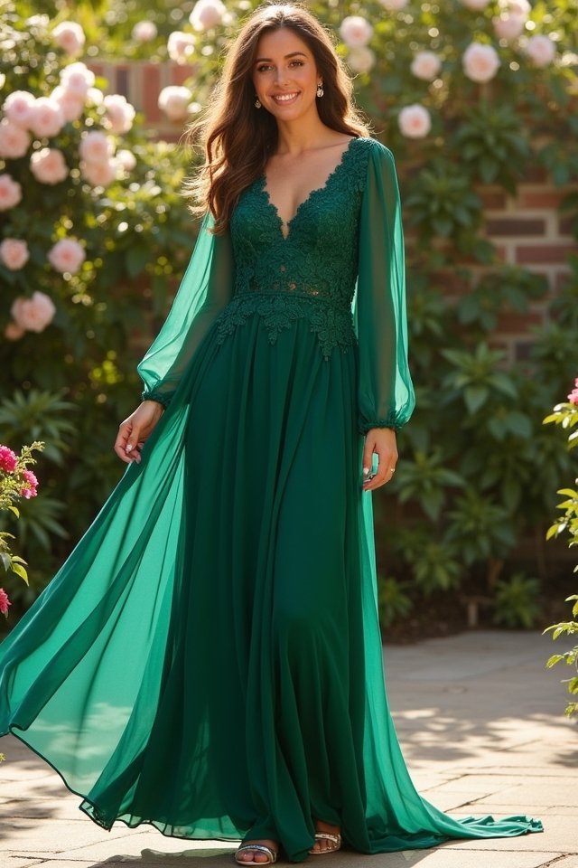 elegant flowing maxi dress