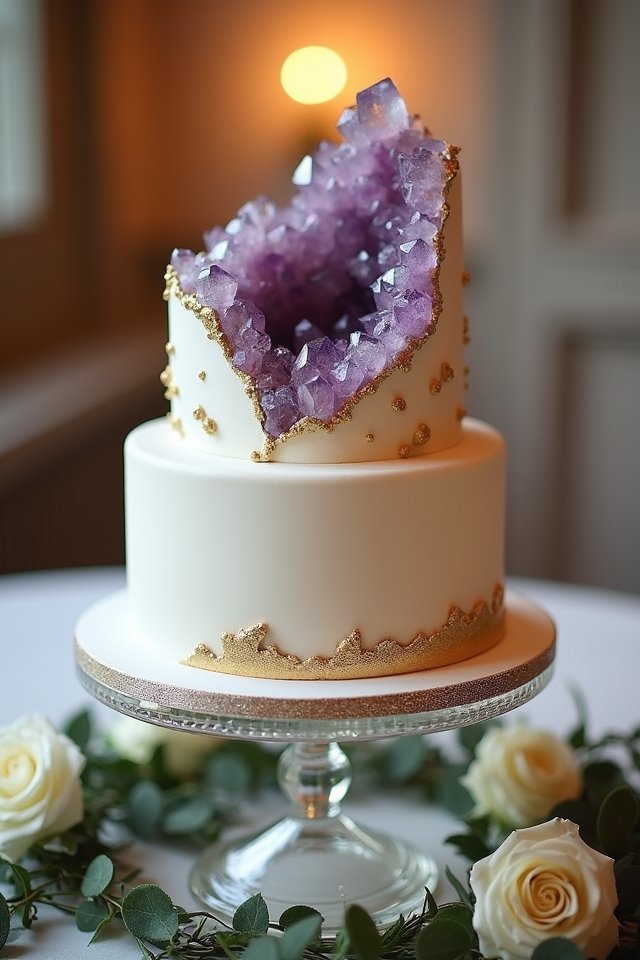 elegant geode cake design