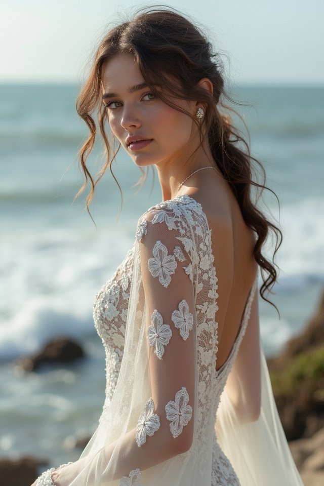 elegant lace mermaid dress
