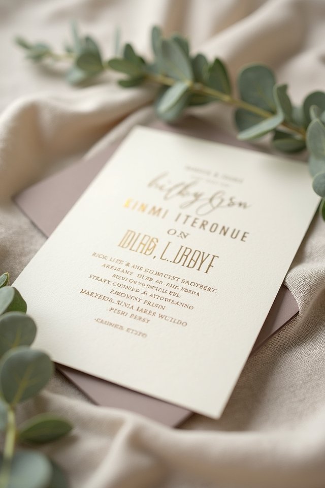 elegant minimalist wedding invitations