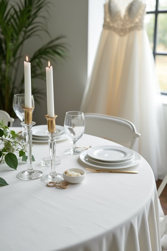 elegant minimalistic wedding attire