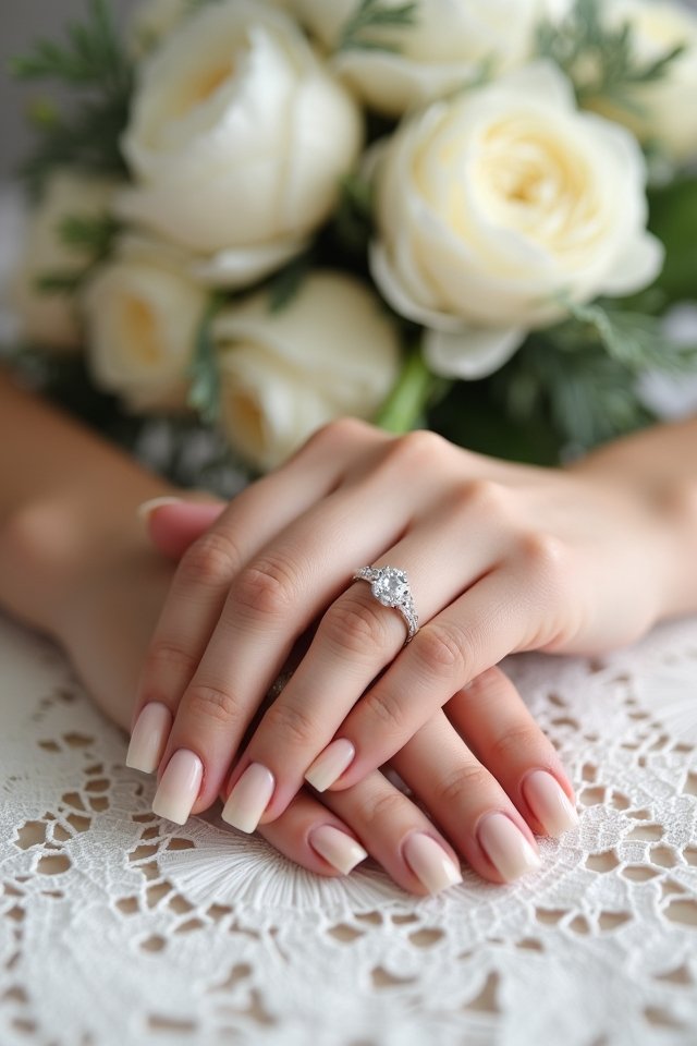 elegant nude ombre nails