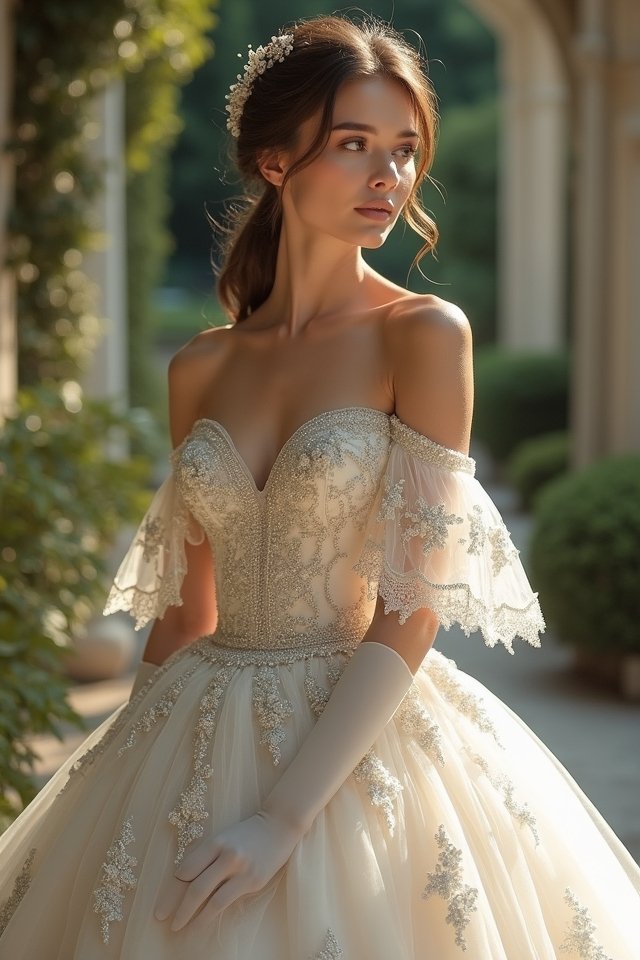 elegant off shoulder ballgown experience