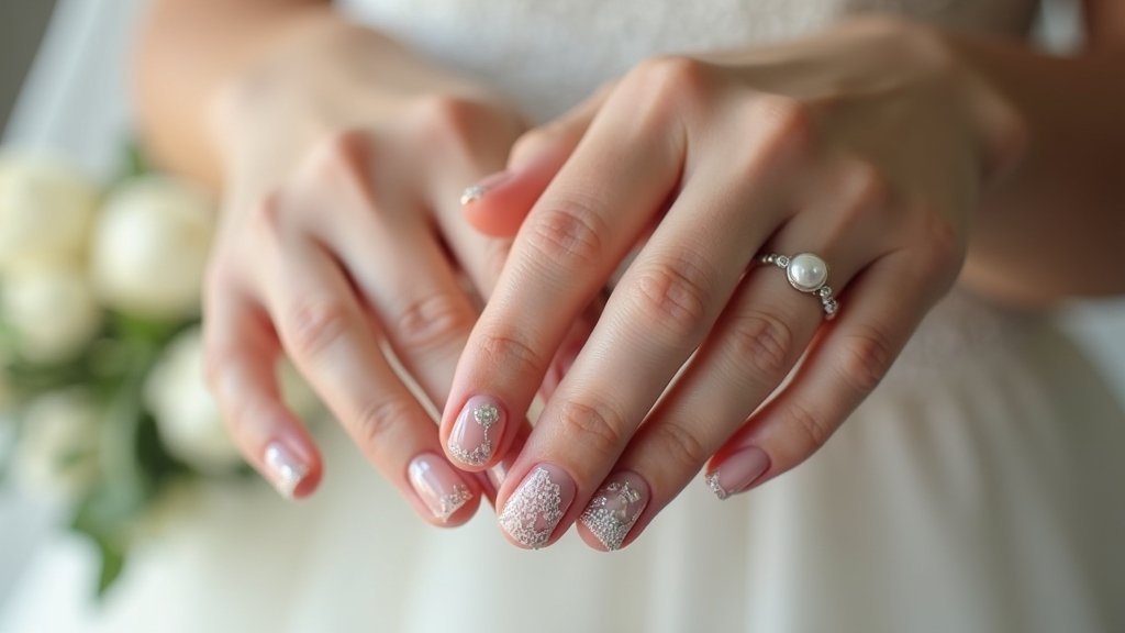 elegant pearl nail designs