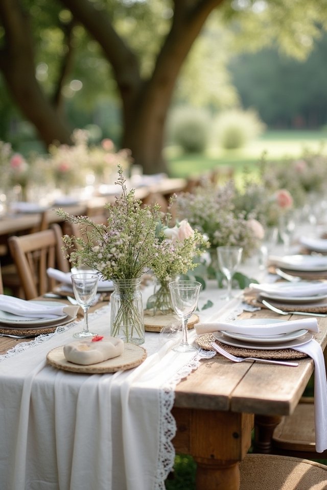 elegant rustic table linens