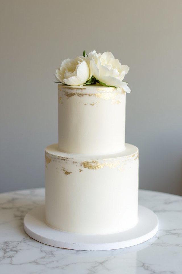 elegant single tier cake